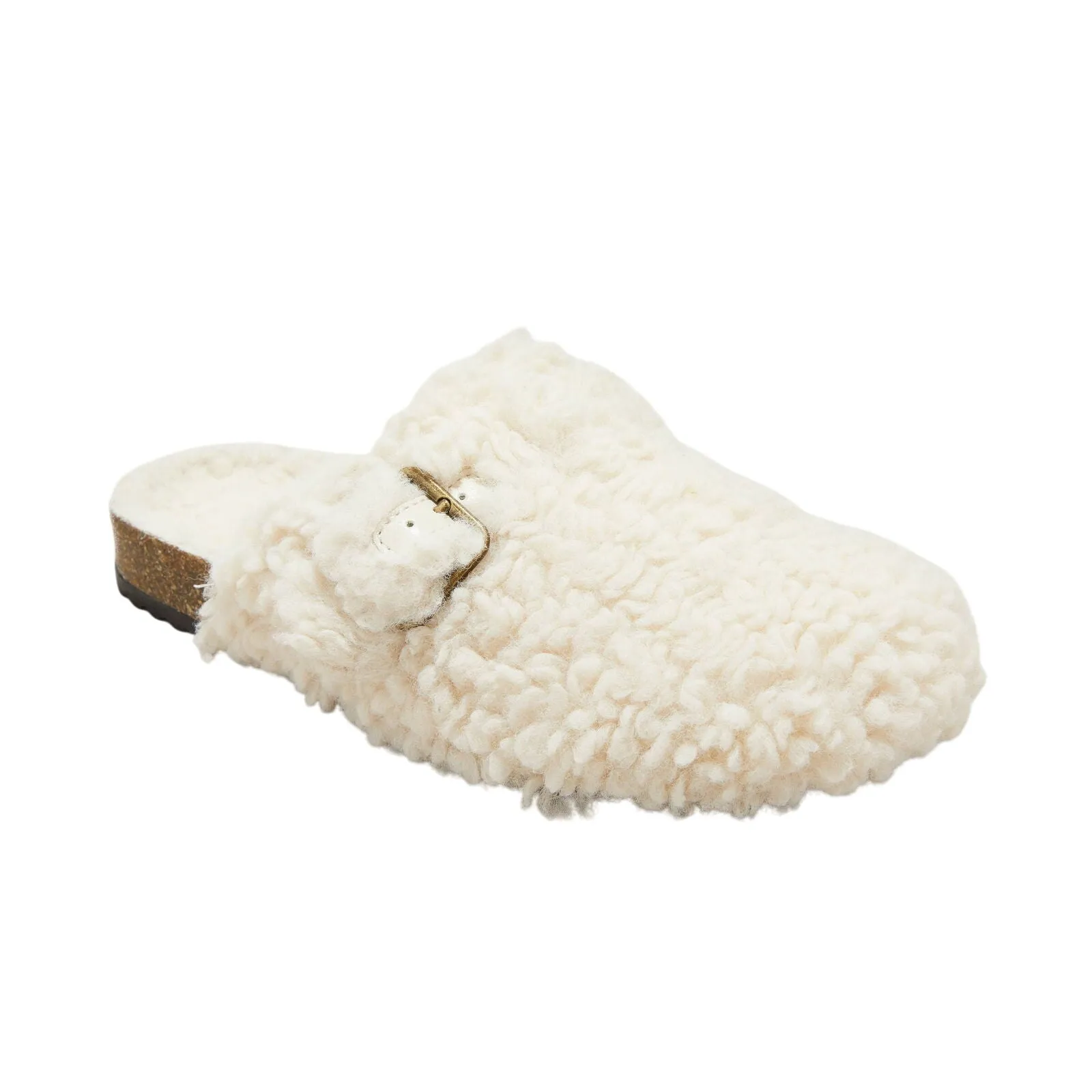 Cat & Jack Girls Faux-Shearling Loafer Slippers 91307191 Ivory Off White 3