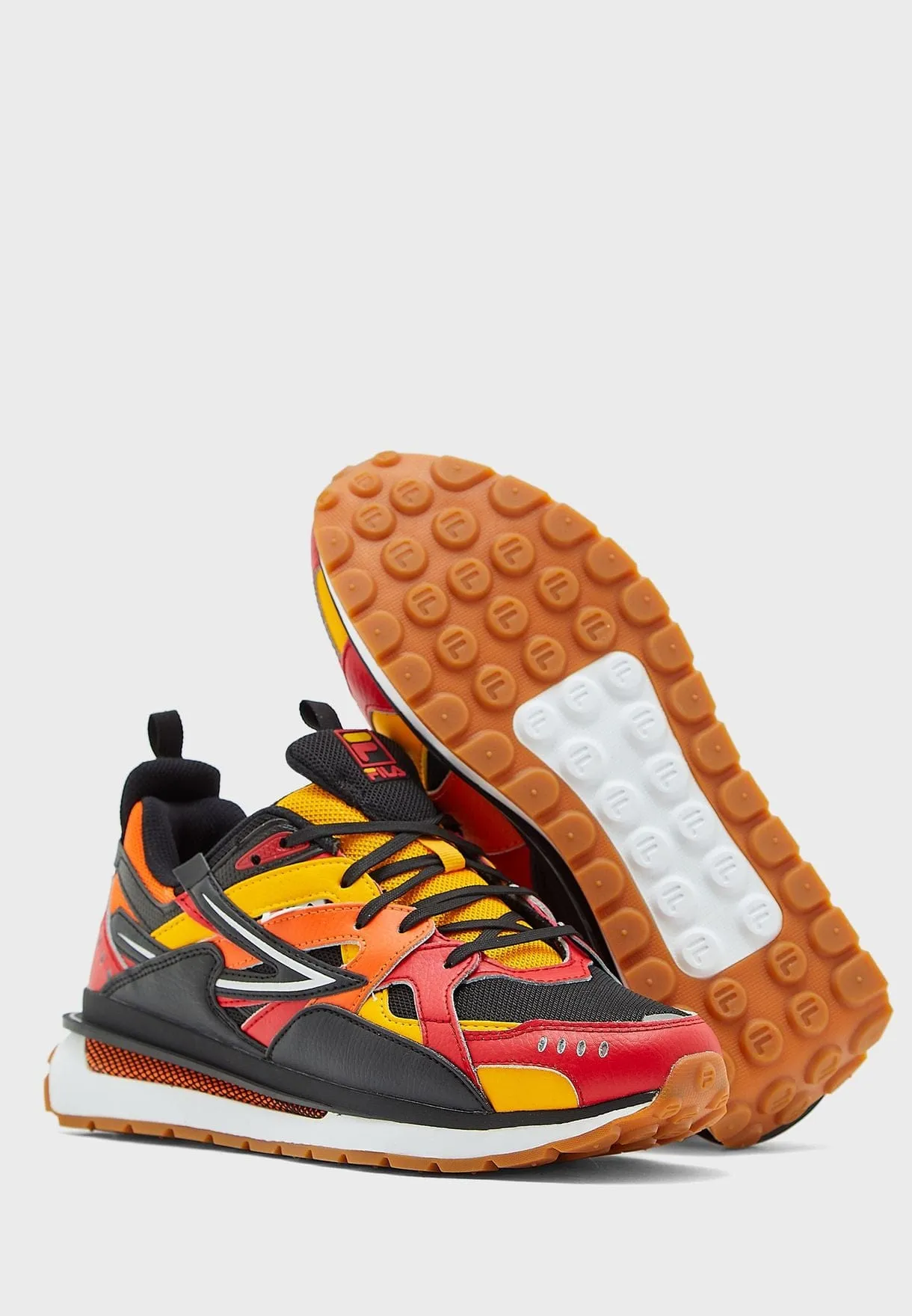Fila Mens Sneaker Sandenal Black/FilaRed/Gold Fusion